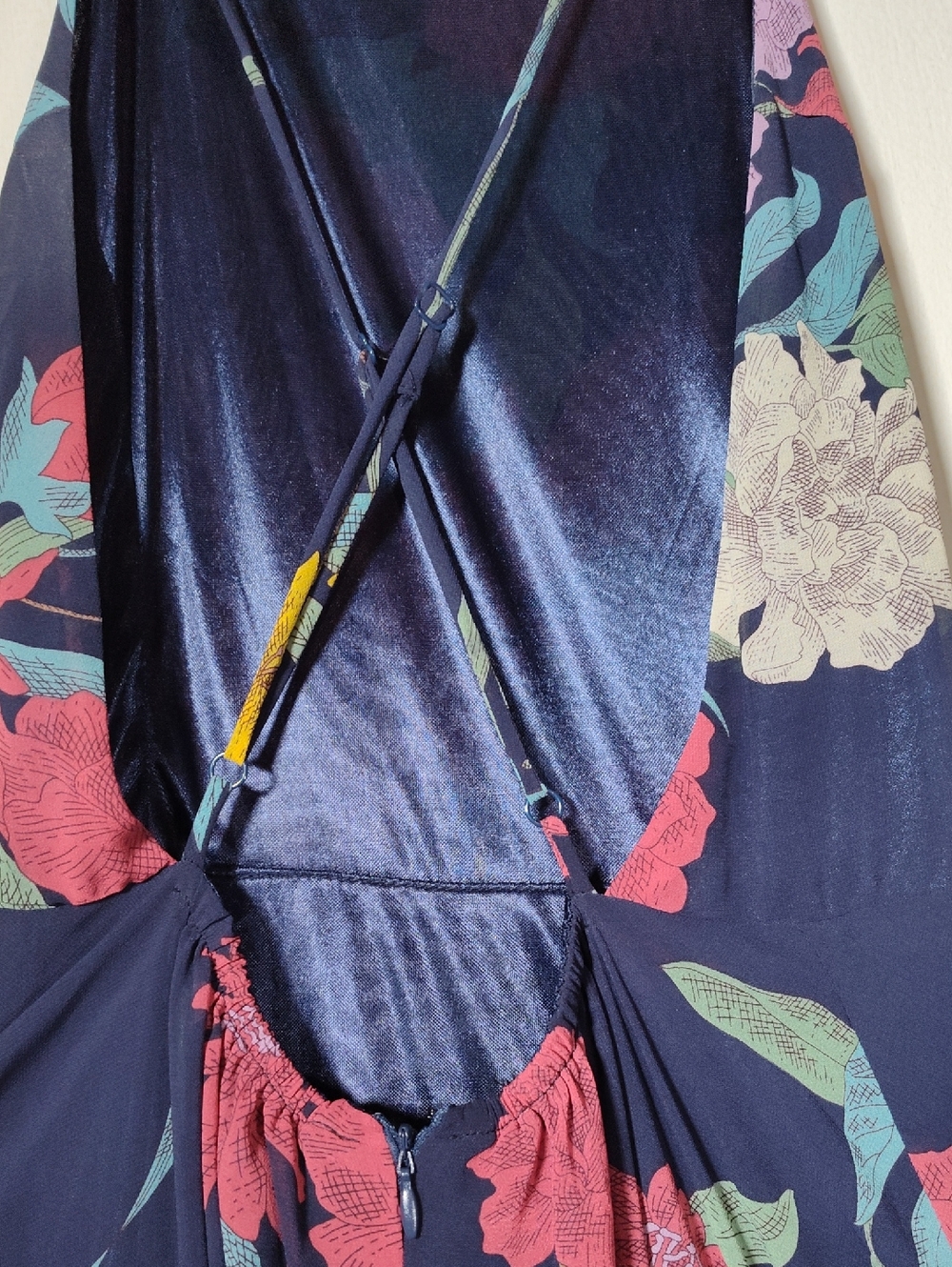 Lulus A Dream Realized Navy Blue Floral Print Maxi Dress M - Picture 10 of 13